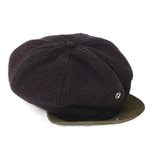 Pendleton Vintage Virgin Wool Square Knit Cap Hat in Black/Red/Blue